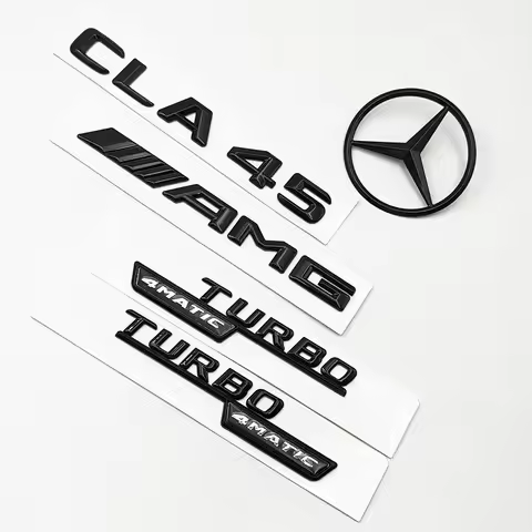 3D ABS CLA45 Logo TURBO 4MATIC Badge For Mercedes Benz CLA 45 AMG W117 Car Rear Star Sticker Trunk A