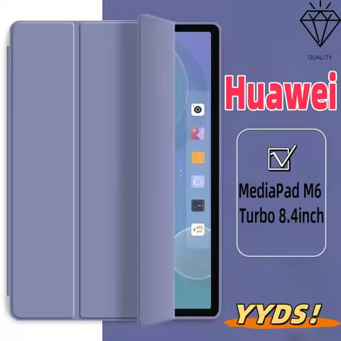 For Huawei MediaPad M6 Turbo 8.4inch Case VRD-AL10 VRD-W10 TPU Soft Shell Tri-Fold Stand Smart Table