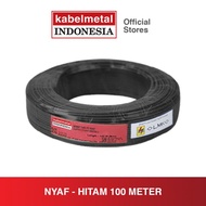 Kabel Metal - Kabel NYAF 0.75 mm 100 Meter Serabut Tembaga Listrik SNI - Hitam