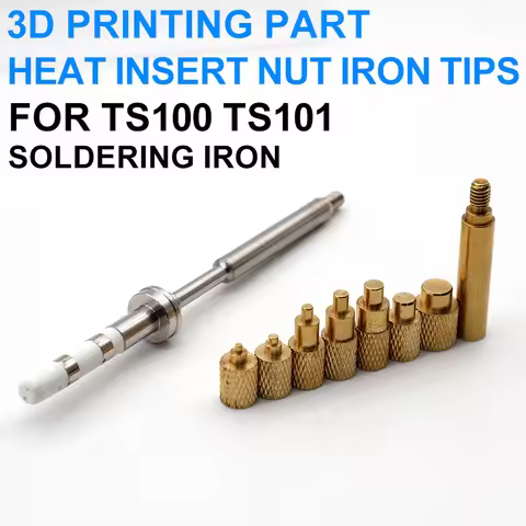 Heat Insert Nut Iron Tip TS100 TS101 Soldering Iron Tip Insert Internal Thread Head M2-M8 Brass Hot 