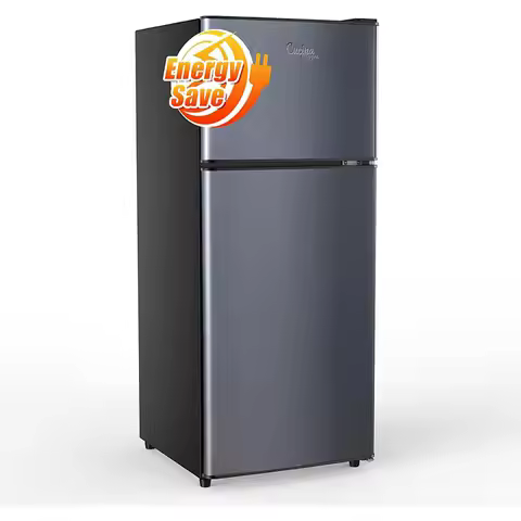 4.2 Cu.Ft Small Refrigerator with Freezer, Mini Fridge Double Door,Energy-Efficient, Large Capacity,