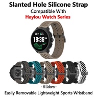 For Haylou Watch S8 R8 RS5 RS4 RS3 GST LS02 GS Lite Pro Smartwatch Classic Color Diagonal Hole Silic