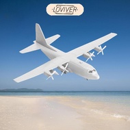 [LOVIVER] 1/144 Transport Plane Model ,Airplane Model, US C130 Miniature 4D with Stand Decoration Co