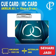 MC CUE CARD PREMIUM ACRYLIC QCARD/ IN ONE DAY