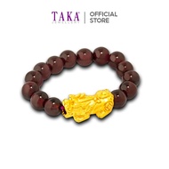 IH0 TAKA Jewellery 999 Pure Gold Mini Pixiu Beads Ring