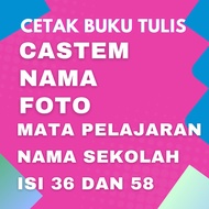 MATA PRINT STUDENT NAME CASTEM NOTEBOOKS - FHOTO - SCHOOL NAME - A5 SIZE TEXT EYE