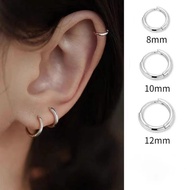 Circle Pure Circle Simple Earrings Silver Needle Temperament Female Feel Earrings High-End Plain Ear