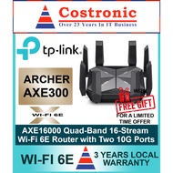 TP-LINK ARCHER AXE300 AXE16000 Quad-Band 16-Stream Wi-Fi 6E Router with Two 10G Ports ( 3 Years Loca
