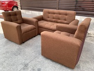 ambassador brown fabric sofa set uratex foam