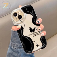 Compatible for IPhone 14 Pro Max IPhone 13 Pro Max IPhone 12 Pro Max IPhone 7 Plus IPhone 8 Plus Line Black Butterfly Silicone Phone Case