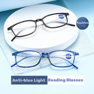 Ultralight Vintage Reading Glasses with Blue Light for Men and Women, HD Optical Graduated Lenses, +