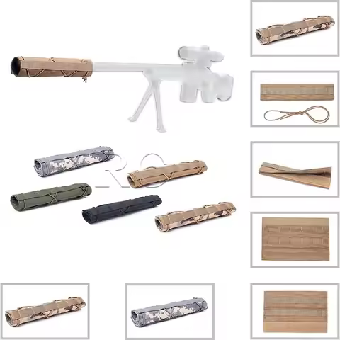 Tactical 500D Muffler Cover 22mm 14 Reverse Teeth 8.7" Suppressor Mirage Heat Shield Sleeve Front Pi