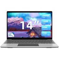 jumper 14 Inch Laptop, 12GB DDR4 RAM 256GB SSD, Quad-Core Celeron N4100 CPU, Laptops Computer with F
