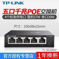【小新嚴選】TP-LINK  TL-SG1005P全千兆5口PoE交換機48v供電網絡監控無線AP