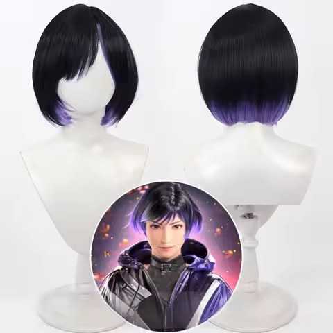 Tekken 8 Reina Cosplay Wig Anime Roleplay Party Costume Prop Synthetic Hair