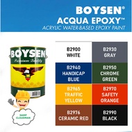 Boysen Acqua Epoxy Acrylic Waterbased Epoxy Floor Paint Gallon Water-Based 2 Component 4 Liters