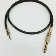 kabel canare L2T2S jack Aux 3.5mm stereo to jack Akai 6.5mm mono - 1 meter