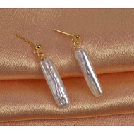 Hot sale natural freshwater biwa pearl earrings for women