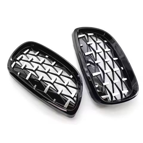 A30P-Front Kidney Grill, Front Hood Diamond Grille Meteor Grill For-BMW 3 Series E92 E93 Coupe 2006-