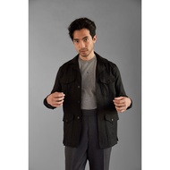 Made to Mature Linen Safari Jacket Overshirt - Black เสื้อซาฟารีแจ๊กเก๊ต สีดำ