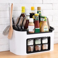 Inaso Rak Bumbu Dapur All In Dengan 6 Laci Tempat Penyimpanan Pisau Wadah Botol Bumbu Kontainer Maka