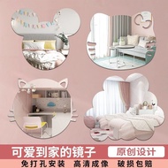 Bathroom Mirror Sticker Wall Self-Adhesive Toilet Dressing Table Makeup Mirror Perforation-Free Decoration Acrylic Soft Mirror Patch