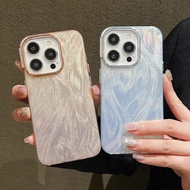 Case iphone 13 / 13 Pro / 13 Shimmering Brush Glossy Gold Silver Case