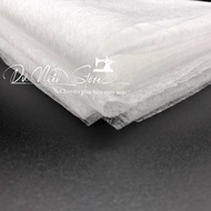 Keo tan khổ 1mét1 màu trắng ép nhiệt định hình vải chống tưa vải (mex tan mếch mạng nhện)