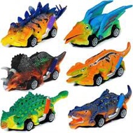 6 Dinosaur Toy Rally Cars Suitable For 3-5 Year Old Children Boys Dinosaur Toys Monster Truck Toys B
