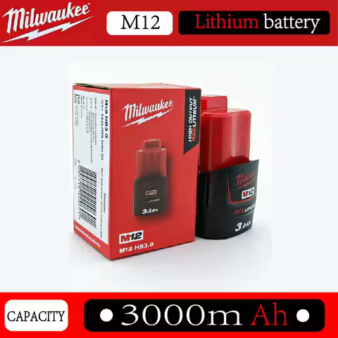 Original Milwaukee M12 Battery 12V 3AH 3000mAh M12-18FC Charger 48-11-2402 48-11-2411 Hand Drill Mil
