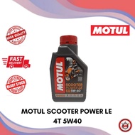 Motul 5W40 Scooter Power LE 5W-40 Motorcycle Engine Oil (1L) Ready Stock 100% Original Minyak Hitam