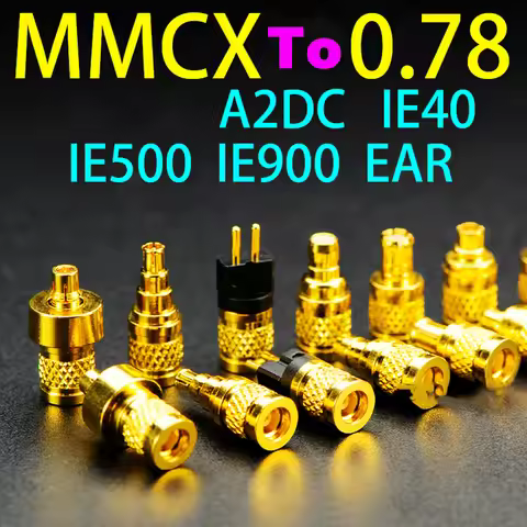 1 Pair Female MMCX to Male Metallic IEM Connector Adapter 2Pin 0.78 A2DC IE500 IE900 IE40PRO IPX EAR