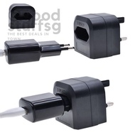 [SG FREE ] New UK Plug Type G Adapter with fuse 13A EU European 2 prong round to UK Singapore Malays