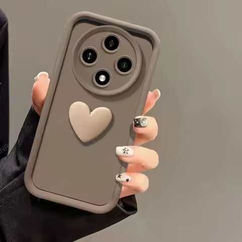 Redmi14c Poko C 75 Cute Love Heart Soft Silicone Case For Xiaomi Redmi 14c 4g 5g Poco C75 Women Matt