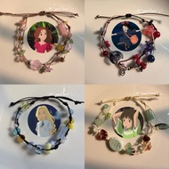 Ghibli bracelets, bag couple friends bracelets as gifts made by Janest