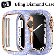 Bling Diamond Cover Bumper Screen Protector Case for Apple Watch 45mm 41mm 44mm 40mm Apple Watch Series 9 8 7 4 5 6 Se