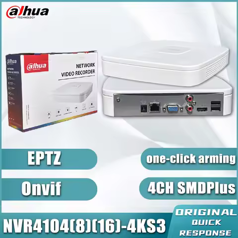 Dahua NVR4104-4KS3 NVR4108-4KS3 NVR4116-4KS3 4/8/16 CH 4K NVR Support Smart H.265+ 12MP EPTZ Onvif S