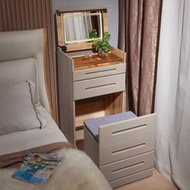 Carpenter - 實木小梳妝台床頭櫃一體翻蓋睡房烤漆收納櫃鬥櫃迷你化妝枱