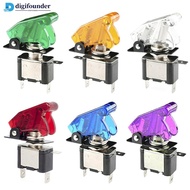 DIGIFOUNDER DC 12V 20A Auto Car Boat Truck Illuminated With LED Toggle Switch Safety Aircraft Flip U