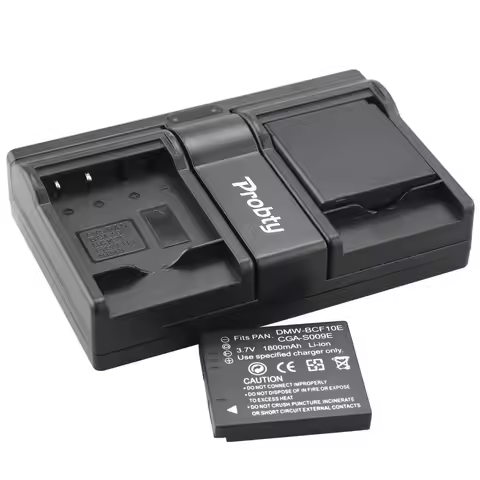 2Pcs DMW-BCF10E DMW BCF10e Batteries + dual charger for Panasonic DMC-FS12 FS15 FS25 FS4 FS7 FX48 FX