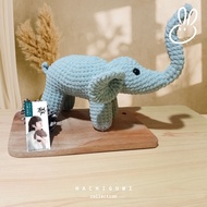HACHIGUMI Gajah Elephant Plushie Characters Stuffed Animals Handmade Crochet Amigurumi Soft Fluffy C