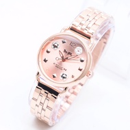 Jam Tangan Coach Flower Star HB-954HR / Jam Tangan Fashion Wanita Tali Rantai Diameter 32 cm