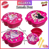 Kids Barbie Cartoon Lunch Box Food Container Tupperware with Bottle (BGJAYA)