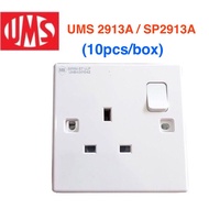 (10PCS) UMS 2913A 13A 1G Switch Socket Outlet / 13A 1Gang Socket / UMS2913A / UMS / 2913A / SP2913A 