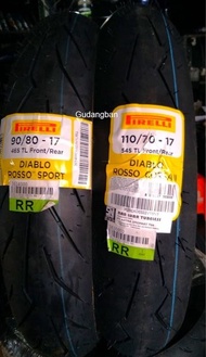 Paket Ban Motor Pirelli Diablo Rosso Sport 90 80 17 Dan Diablo Corsa 2