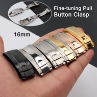16x9mm Stainless Steel Buckle Suitable for Rolex Daytona Replacement Metal Fine-Tuning Pull Button B