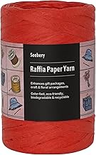 Raffia Ribbon Yarn for Crafts - Raffia Grass Twine for Gift Wrapping, DIY Decoration, Blinds & More 