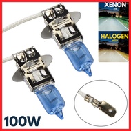 【MED】 pair H3 Xenon White 100W 12v Halogen Headlight 453 Fog Light Car Bulb