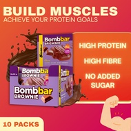 Bombbar Brownie 10 Packs | Collagen | High Protein | No Sugar Added | Muscle Support [Racepack.sg]