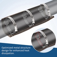 Titanium Pipe Shield 6In X 12In Exhaust Heat Shield with Gloves and Stainless Steel Clamps Heat Prot